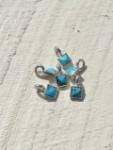 Nl-0191 SQUARE PYRAMID TURQUOISE PENDANT