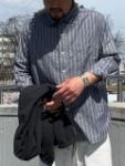 The POST (Dobby Stripe Chambray)