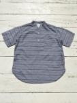 Band Collar Shirt (Horizontal Stripe)