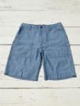 ELASTIC FATIGUE SHORTS (Chambray)