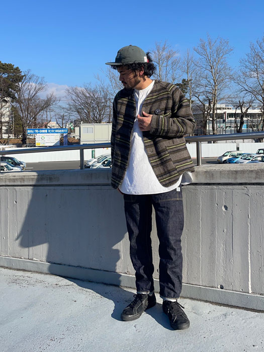 Fall Leaf R Sprayer Pants　(14oz Denim)
