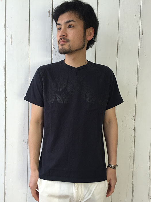 Printed Cross Crew Neck T-Shirt (Leaf)