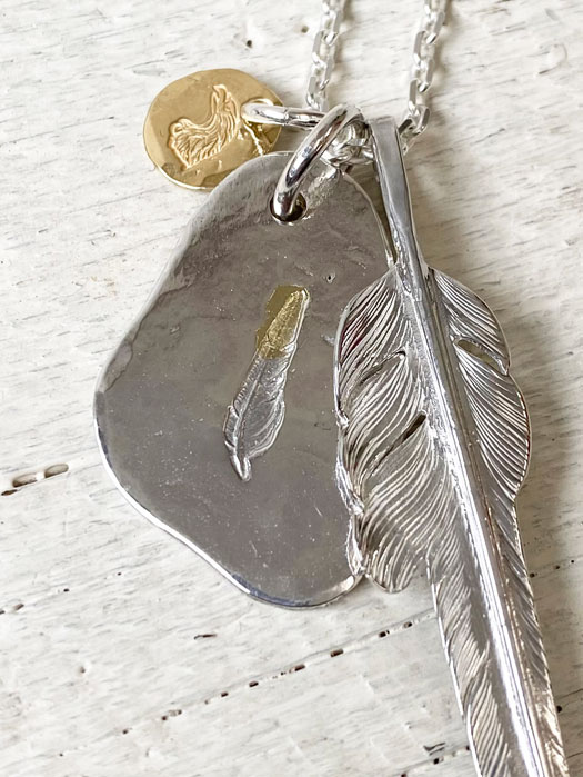 EFNL-0055 KAZEKIRI FEATHER STAMPED MEDAL