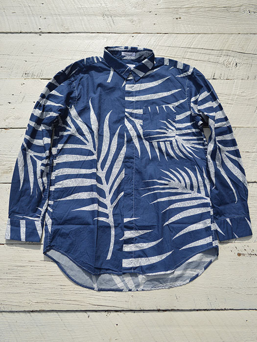 Short Collar Shirt (Big Leaf Print)　