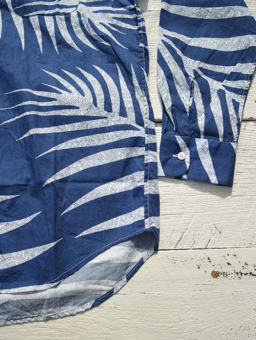 Short Collar Shirt (Big Leaf Print)