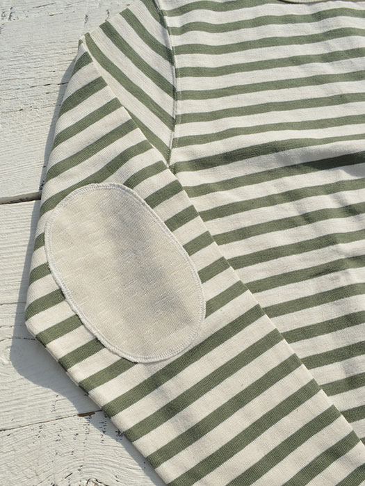【30% OFF】　【Tieasy Authentic Classic】　Border Basque Shirt Elbow Patch