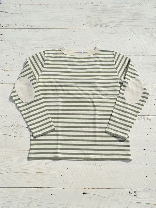 【30% OFF】　【Tieasy Authentic Classic】　Border Basque Shirt Elbow Patch