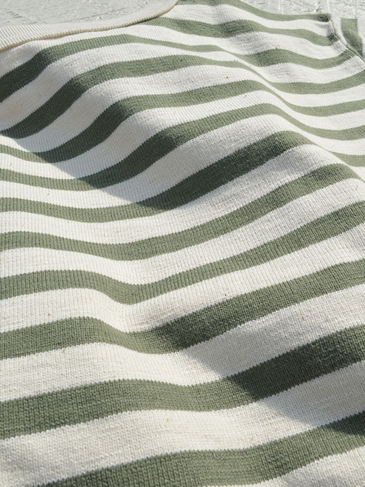 【30% OFF】　【Tieasy Authentic Classic】　Border Basque Shirt Elbow Patch
