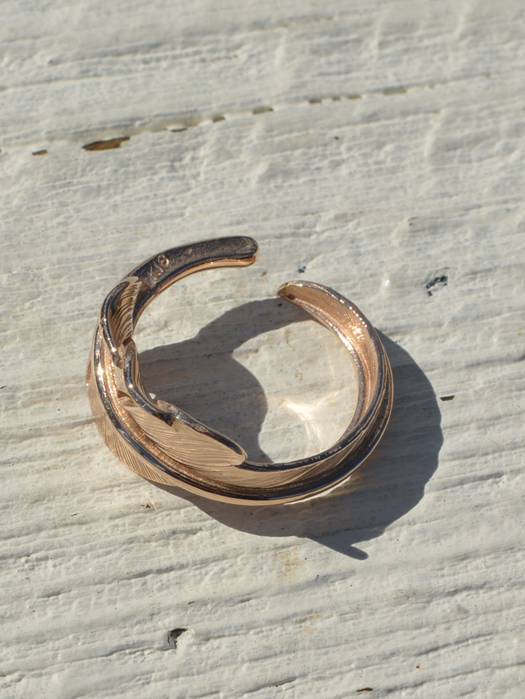 EFRG-0021 18K ROSE GOLD KAZEKIRI FEATHER PINKIE RING