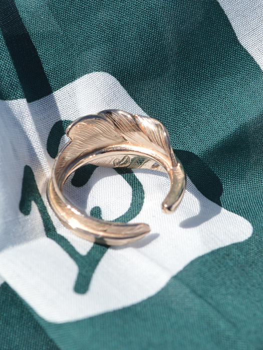 EFRG-0021 18K ROSE GOLD KAZEKIRI FEATHER PINKIE RING