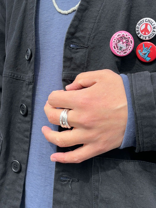 RG-0106 EXTRA THIN TRIANGLE TRINITY RING