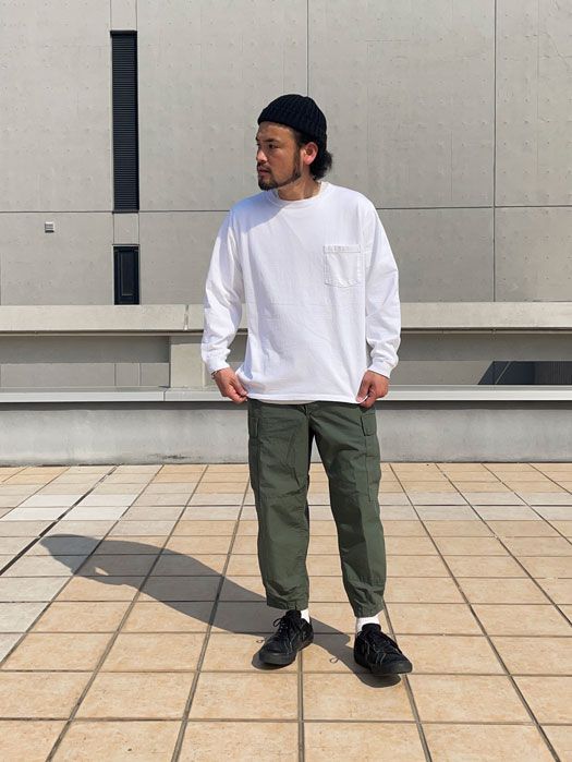 L/S CREW POCKET Tee