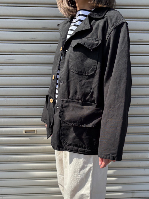 【Behind The River】 B.B.V Hunting Jacket (Black Dye) “S-M”