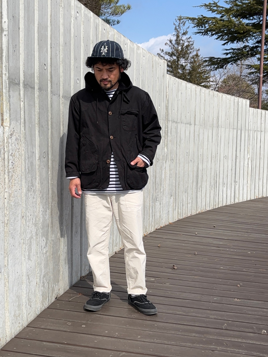 【Behind The River】 B.B.V Hunting Jacket (Black Dye) “L-XL”