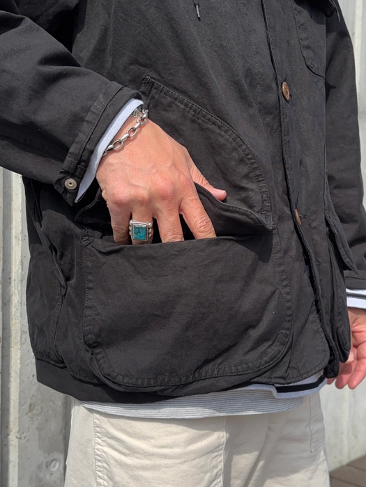 【Behind The River】 B.B.V Hunting Jacket (Black Dye) “L-XL”