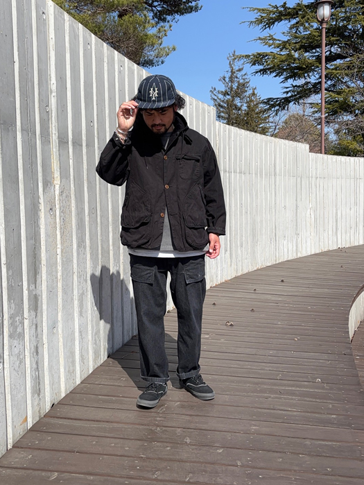 【Behind The River】 B.B.V Hunting Jacket (Black Dye) “L-XL”
