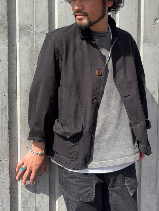 【Behind The River】 B.B.V Hunting Jacket (Black Dye) “L-XL”　