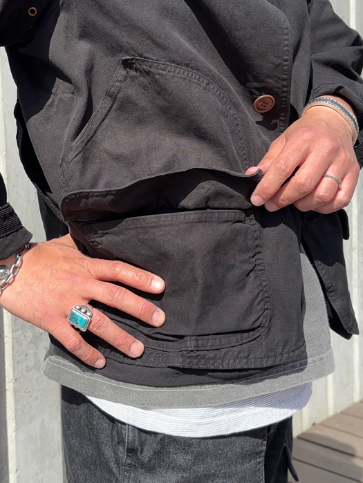 【Behind The River】 B.B.V Hunting Jacket (Black Dye) “L-XL”