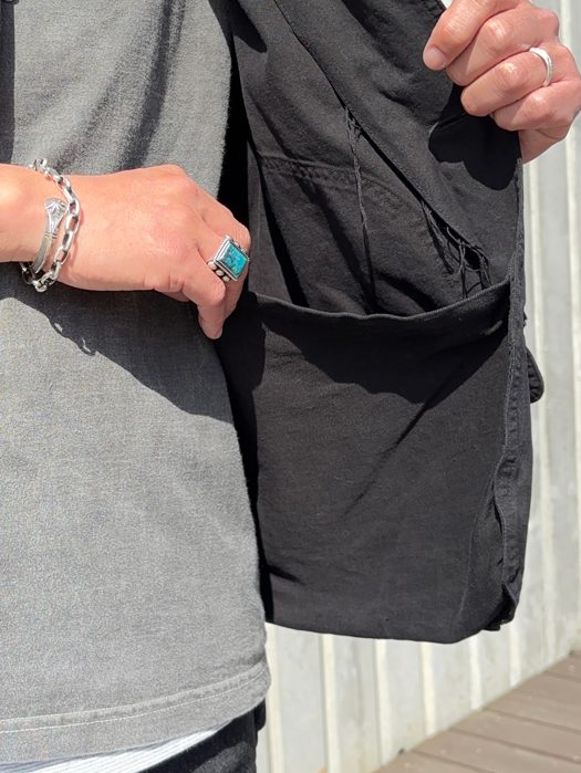 【Behind The River】 B.B.V Hunting Jacket (Black Dye) “L-XL”