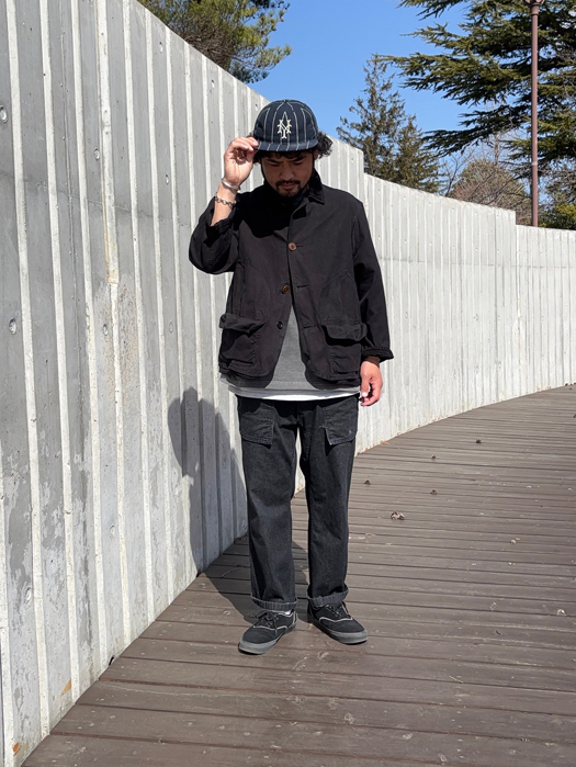 【Behind The River】 B.B.V Hunting Jacket (Black Dye) “L-XL”