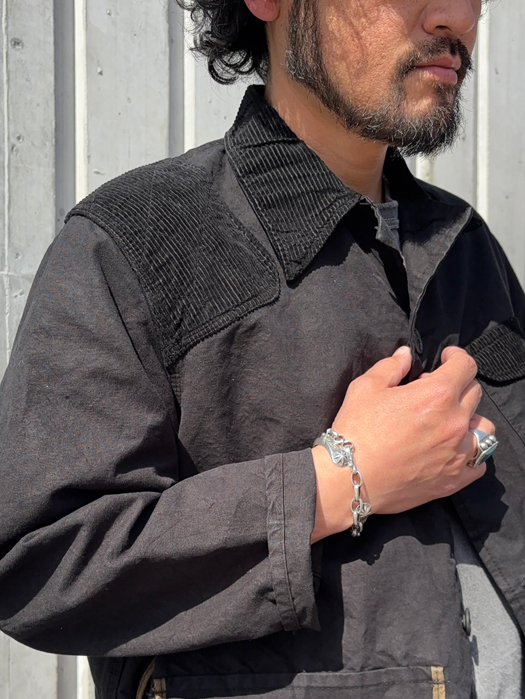 【Behind The River】 B.B.V Hunting Jacket (Black Dye) “L-XL”