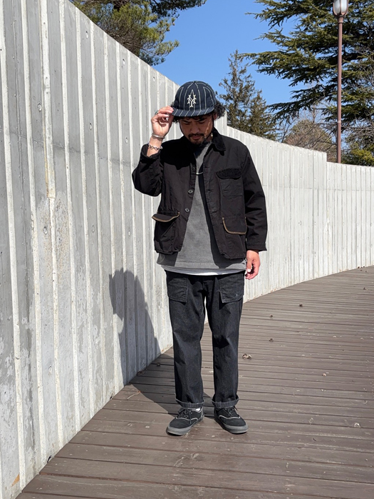 【Behind The River】 B.B.V Hunting Jacket (Black Dye) “L-XL”
