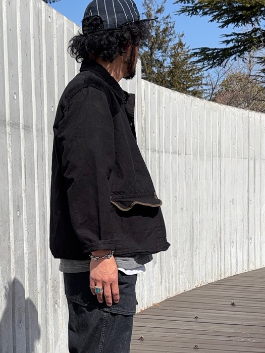 【Behind The River】 B.B.V Hunting Jacket (Black Dye) “L-XL”