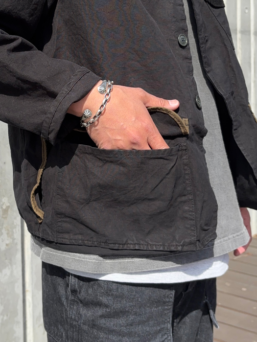 【Behind The River】 B.B.V Hunting Jacket (Black Dye) “L-XL”