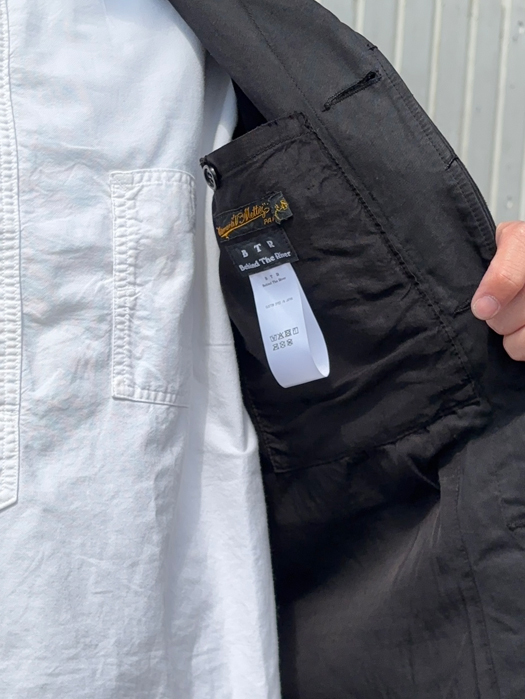 【Behind The River】 B.B.V Hunting Jacket (Black Dye) “L-XL”