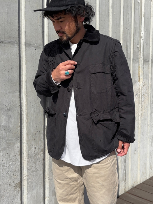 【Behind The River】 B.B.V Hunting Jacket (Black Dye) “L-XL”