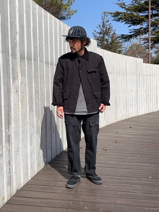 【Behind The River】 B.B.V Hunting Jacket (Black Dye) “L-XL”