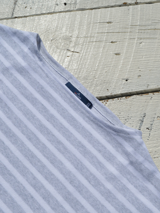 OUESSANT LOOSE　(杢ライトグレー×ホワイト)