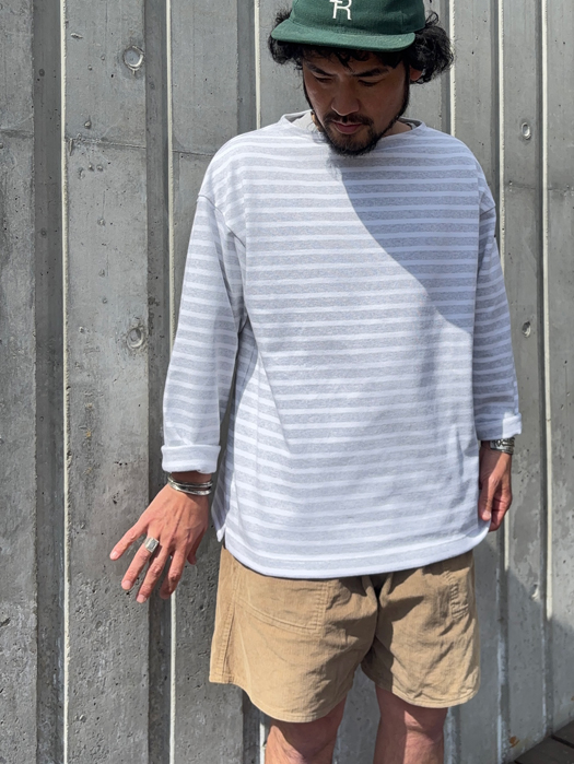 OUESSANT LOOSE　(杢ライトグレー×ホワイト)