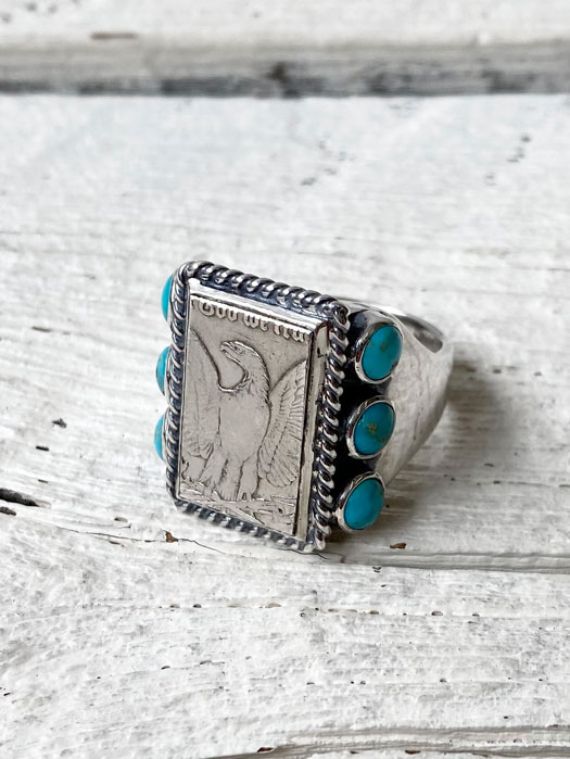 6 TURQUOISE MORGAN COIN RING (Discontinued)