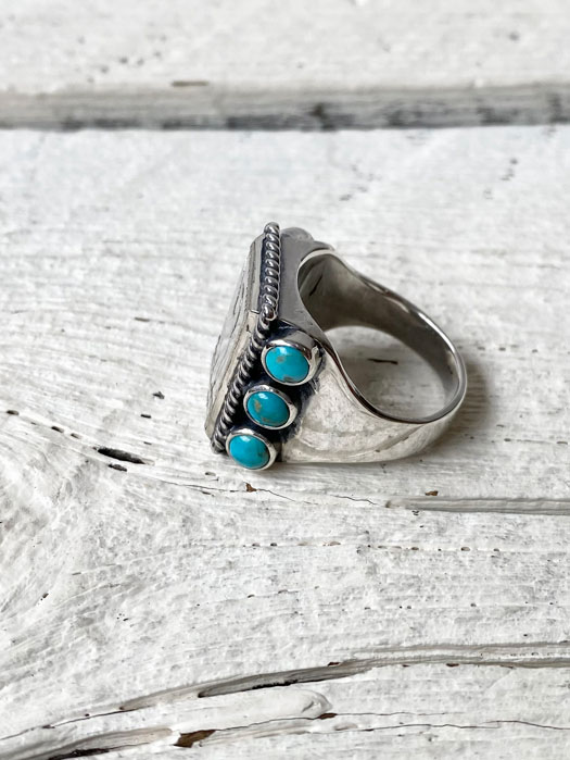 6 TURQUOISE MORGAN COIN RING (Discontinued)