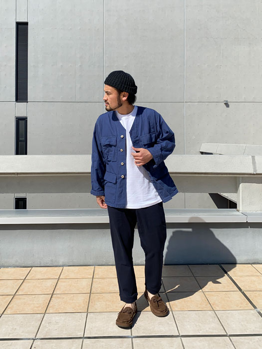 V-NECK BDU SHIRTS　(OVER DYE)