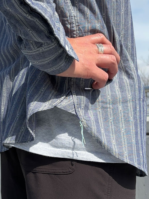 The POST (Dobby Stripe Chambray)