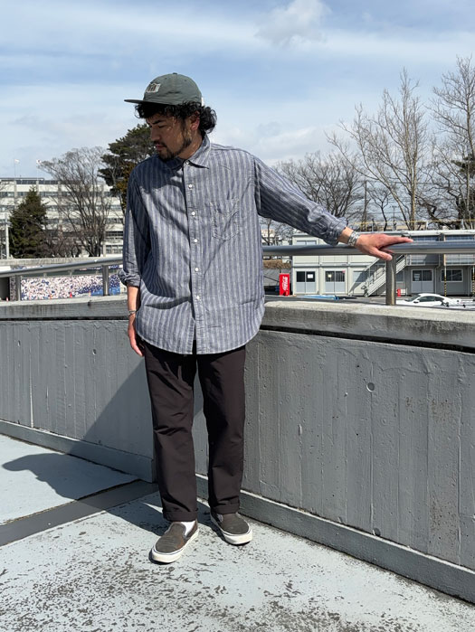 The POST (Dobby Stripe Chambray)