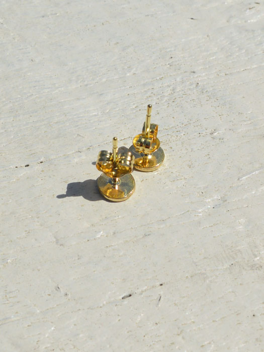 EFOT-0011 18K GOLD EAGLE HEAD PIERCED EARRING (PAIR)