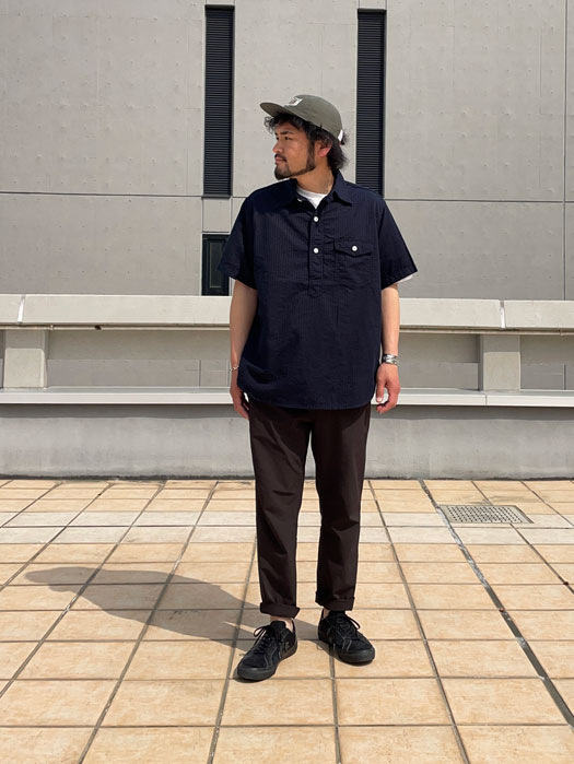 NAVY CUT S/S (Seersucker)