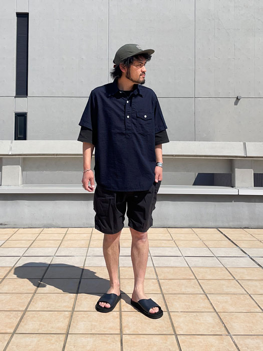 NAVY CUT S/S (Seersucker)