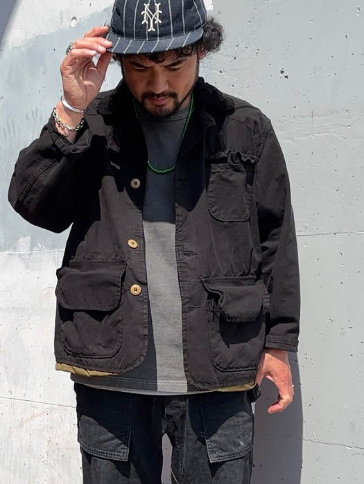 【Behind The River】 B.B.V Hunting Jacket (Black Dye) “S-M”　