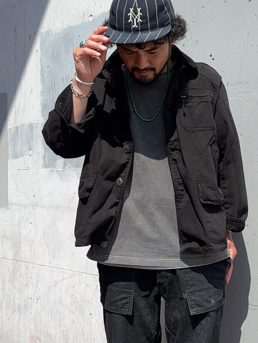 【Behind The River】 B.B.V Hunting Jacket (Black Dye) “S-M”
