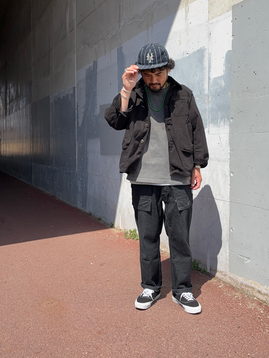 【Behind The River】 B.B.V Hunting Jacket (Black Dye) “S-M”