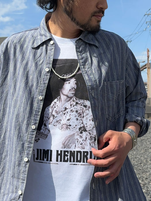 【BLUESCENTRIC】 Print T-Shirt　(JIMI HENDRIX)
