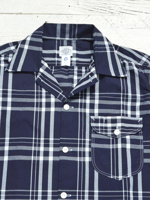 New Basic Shirt S/S (Indigo Check 1)