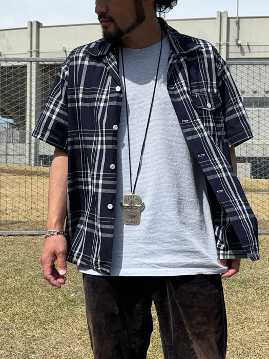New Basic Shirt S/S (Indigo Check 1)