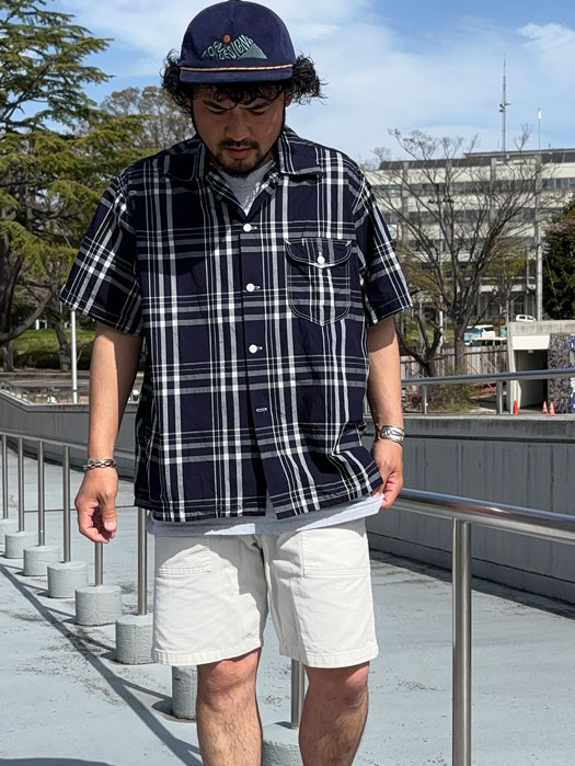 New Basic Shirt S/S (Indigo Check 1)