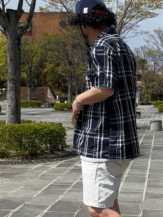 New Basic Shirt S/S (Indigo Check 1)