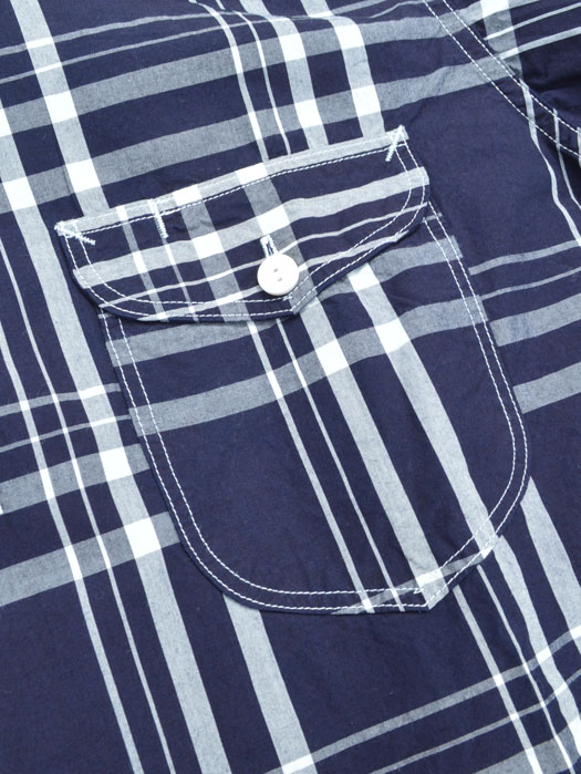 New Basic Shirt S/S (Indigo Check 1)